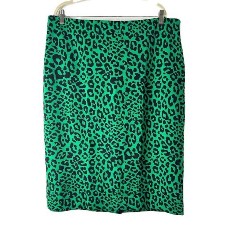 Leopard Green Pencil Skirt